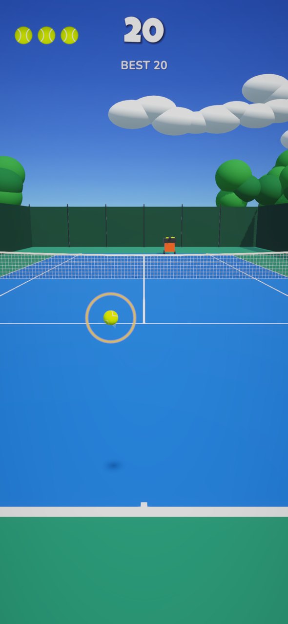 A PERFECT hit sending the ball back over the net